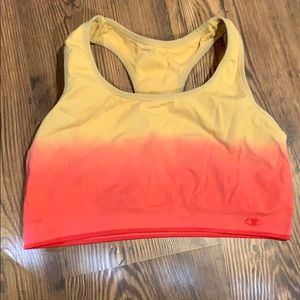 Champion ombré pink and orange sports bra